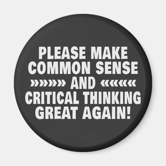 常識を作り出し批判的に考えるする マグネット (正面)