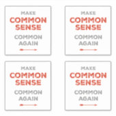 常識を再び普及させる シール (正面)