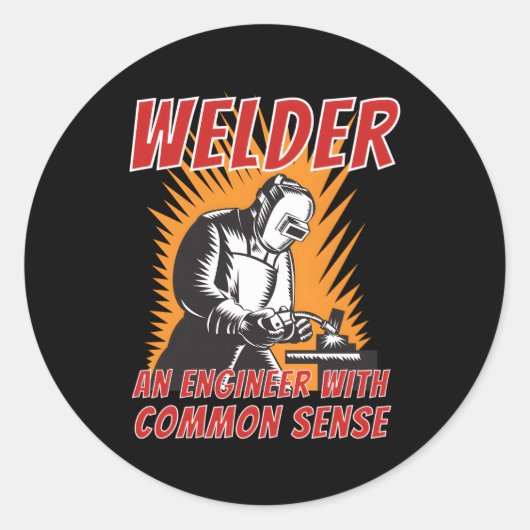 常識を持つ金属職人を歓迎する ラウンドシール (正面)