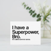 常識スーパーパワー ポストカード (スタンド正面)