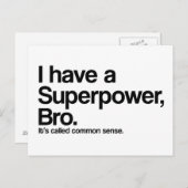 常識スーパーパワー ポストカード (正面/裏面)