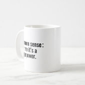 常識 : なんて希少なんだ、それは超能力のようだ。 コーヒーマグカップ (正面左)