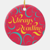 常鮮やかに本の本に読渦巻く セラミックオーナメント (裏面)