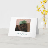 帽子あなたに-お祝い! カード (黄色い花)