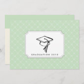 {帽子あなたに}卒業の招待 招待状 (正面/裏面)