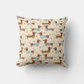 帽子おもしろいとセーターのダックスシャント クッション (正面)