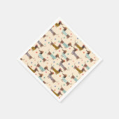 帽子おもしろいとセーターのダックスシャント スタンダードカクテルナプキン (角)