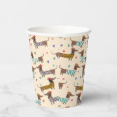 帽子おもしろいとセーターのダックスシャント 紙コップ (右)