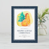 帽子おもしろいのクリスマスカードに入った猫 シーズンカード (スタンド正面)