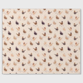 帽子おもしろい、星、光の果実を持つ鳥 ラッピングペーパー (フラット)