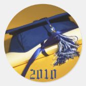 帽子およびふさのカスタムな卒業の招待状Seal_2 ラウンドシール (正面)