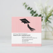 帽子およびふさを持つ卒業のパーティの招待状 招待状 (スタンド正面)