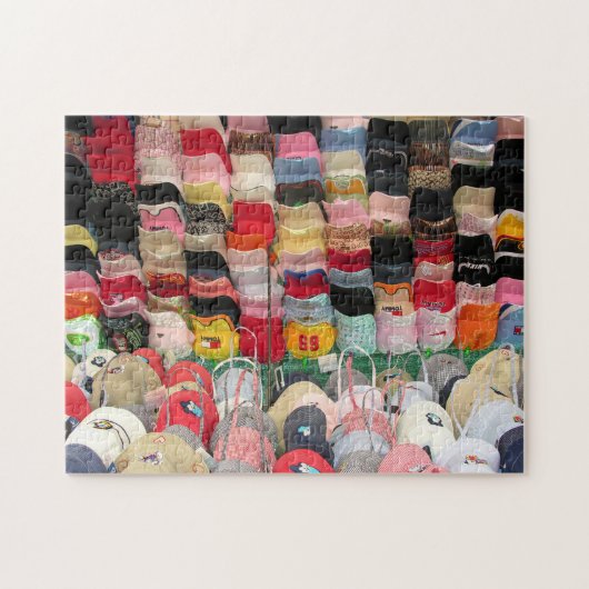 帽子および帽子の目の伝染性のジグソーパズル ジグソーパズル (横)