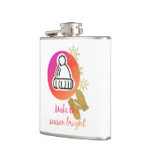 帽子かわいらしとミッテンスの冬のシーズン明るい フラスク (左)