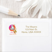 帽子かわいらしとミッテンスの冬のシーズン明るい ラベル (インサイチュ)