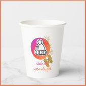 帽子かわいらしとミッテンスの冬のシーズン明るい 紙コップ