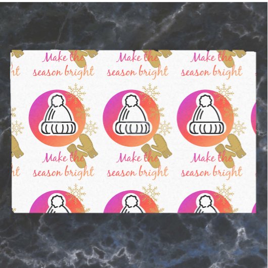 帽子かわいらしとミッテンスの冬のシーズン明るい 薄葉紙