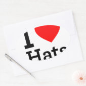 帽子が大好き 楕円形シール (封筒)