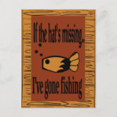 帽子が消えたら私は釣りに行ったよ！ ポストカード (正面)