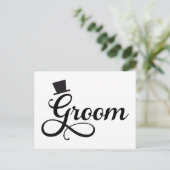 帽子でグルーミング、ワードアート文字デザイン ポストカード (スタンド正面)