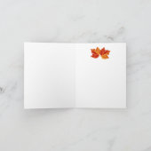 帽子とで感謝祭のパンプキ葉ン 招待状 (内部)