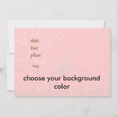 帽子とガウンと渦巻きの卒業式招待状 / 写真 招待状 (裏面)