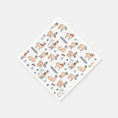 帽子とスカーフのラマのスキーパターン スタンダードカクテルナプキン (角)