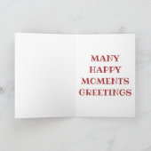 帽子とスカーフを備えた雪だるま シーズンカード (内部)