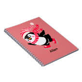 帽子とスカーフを身に着けたクリスマスペンギン ノートブック (右側)