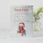 帽子とスカーフグレーシークレットサンタクリスマスパーティー 招待状 (スタンド正面)