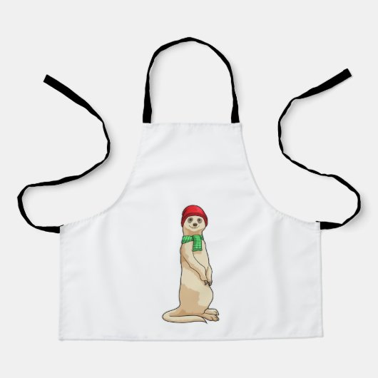 帽子とスカーフ付きメルカート エプロン (正面)