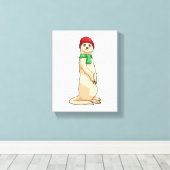 帽子とスカーフ付きメルカート キャンバスプリント (インサイチュ (ウッドフロア))