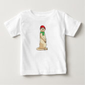 帽子とスカーフ付きメルカート ベビーTシャツ (正面)