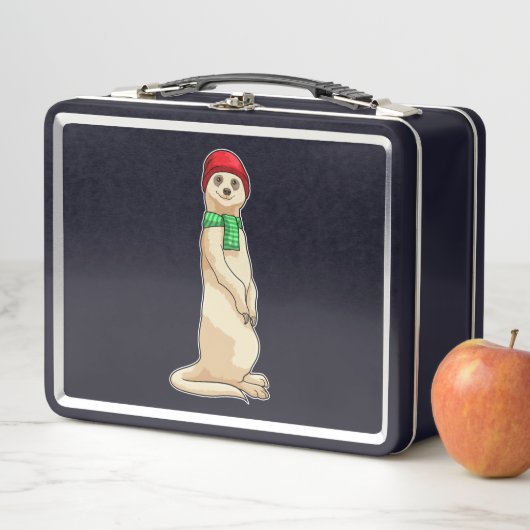 帽子とスカーフ付きメルカート メタルランチボックス (インサイチュ)