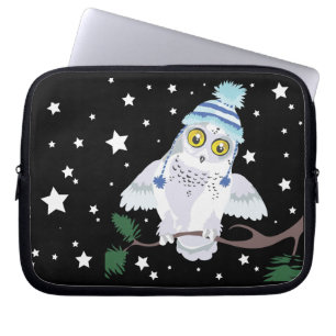 帽子とスノーフクロウ~ラップトップケース ラップトップスリーブ