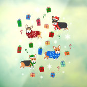 帽子とセーターが可愛いクリスマスコーギー ウィンドウサイン (シート3)
