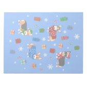 帽子とセーターが可愛いクリスマスコーギー ノートパッド (正面)