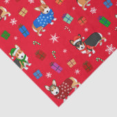 帽子とセーターが可愛いクリスマスコーギー 薄葉紙 (詳細)