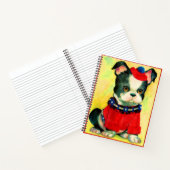 帽子とセーターを着た可愛らしい犬 ノートブック (内部)