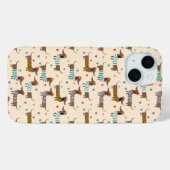 帽子とセーター姿のダックスフントが可愛い Case-Mate iPhoneケース (裏面 (横))