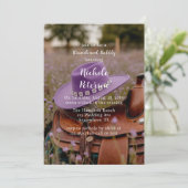 帽子とブンチを載せたフェンスのサドルとバブル 招待状 (スタンド正面)