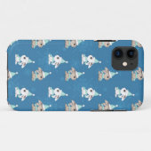 帽子とマフラーをつけたスノーバニーのお祭りアート Case-Mate iPhoneケース (裏面(横))