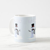 帽子とマフラーをつけた雪だるま。雪が好き コーヒーマグカップ (正面左)
