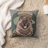 帽子とミニマリストドッグクールグランドパ | おもしろい クッション (ブランケット)