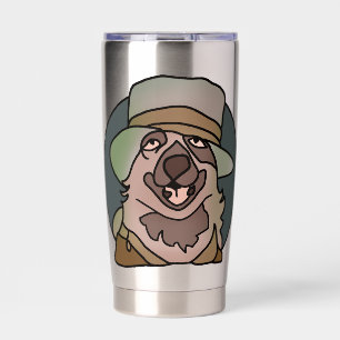 帽子とミニマリストドッグクールグランドパ   おもしろい 保温保冷タンブラー