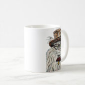 帽子とメガネをかけている猫 コーヒーマグカップ (正面右)