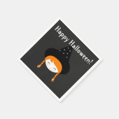 帽子と星がついたかわいい小さな魔女 スタンダードカクテルナプキン (角)