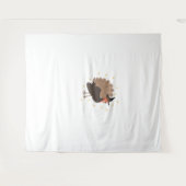 帽子と星とウィッチーきらめくチ七面鳥 タペストリー (正面(横))