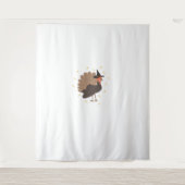 帽子と星とウィッチーきらめくチ七面鳥 タペストリー (正面)