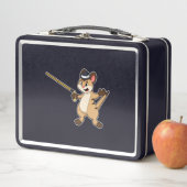 帽子と歩くスティック付きメルカート メタルランチボックス (インサイチュ)